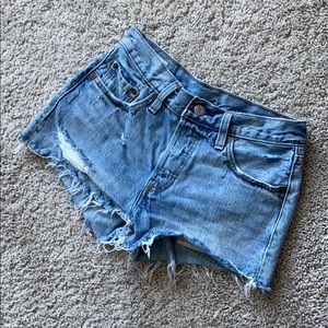 Levi’s 501 Distressed Button Fly Shorts
